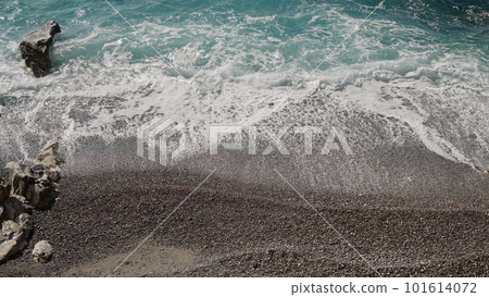 waves of mediterranean sea splashing on coastline of French Riviera waves of mediterranean sea splashing on coastline of French Riviera 101614072