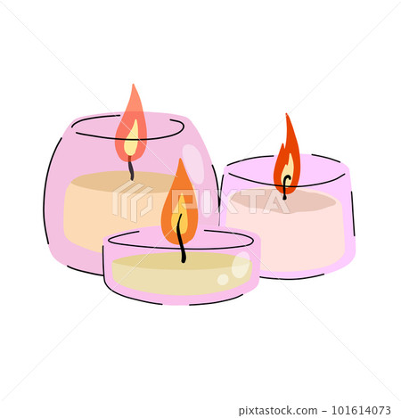 Scented candles in glass jar. Romantic Flame Scented candles in glass jar. Romantic Flame 101614073