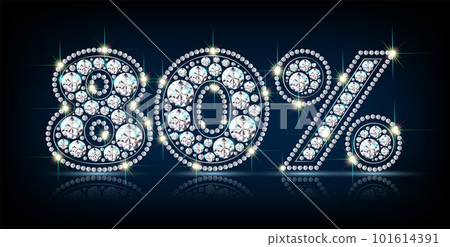 eighty percent diamond realistic vector eps10 eighty percent diamond realistic vector eps10 101614391