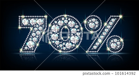 Seventy percent diamond realistic vector eps10 Seventy percent diamond realistic vector eps10 101614392