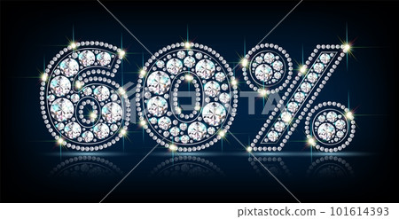 sixty percent diamond realistic vector eps10 101614393