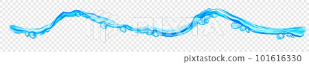 Translucent water wave with drops Translucent water wave with drops 101616330