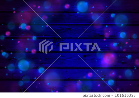 Blue and purple bokeh lights on dark wooden wall Blue and purple bokeh lights on dark wooden wall 101616353