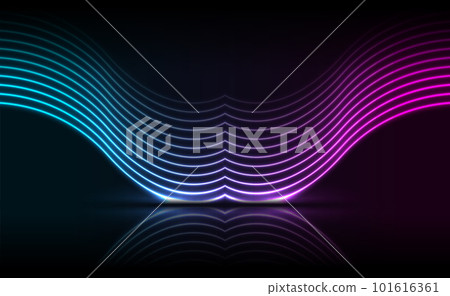 Blue ultraviolet neon laser waves technology background 101616361