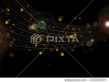 Abstract luxury golden background with dotted lines and bokeh lights 101616374