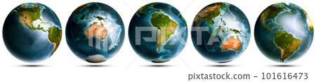 Planet Earth globe world set Planet Earth globe world set 101616473