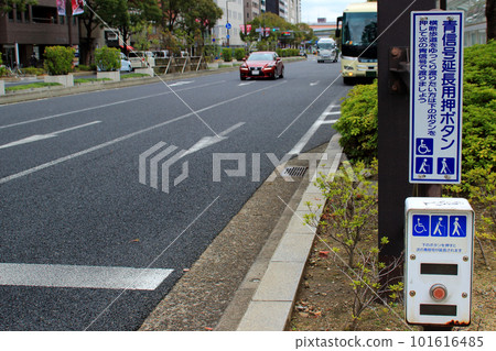 人行橫道按鈕 綠色信號燈延長按鈕 101616485