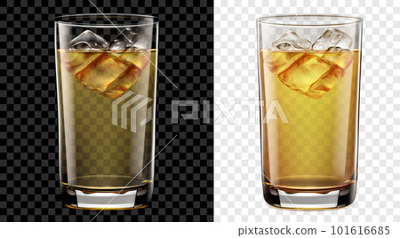 Tall glass of cocktail with ice 101616685