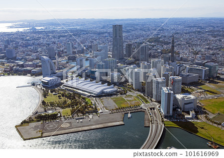 Yokohama Minatomirai, Yokohama Port, aerial photography Yokohama Minatomirai, Yokohama Port, aerial photography 101616969
