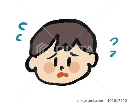 一個陷入困境的男孩的圖標說明 101617230