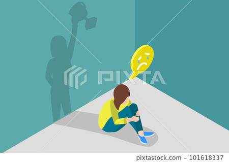 3D Isometric Flat Vector Conceptual Illustration of Imposter Syndrome 101618337