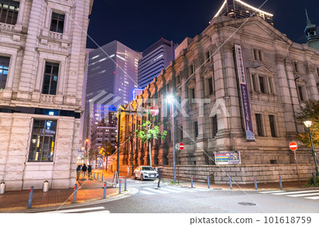“神奈川縣”橫濱馬車道/現代城市景觀的夜景 101618759