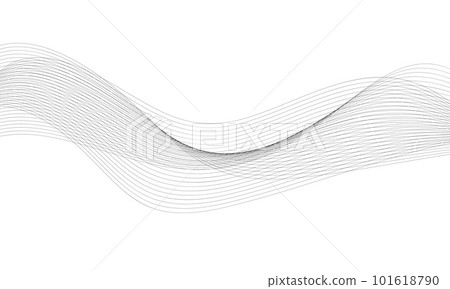 Abstract wave element for design. Digital frequency track equalizer. Stylized line art background. Vector illustration. Wave with lines created using blend tool. Curved wavy line, smooth stripe. Abstract wave element for design. Digital frequency track equalizer. Stylized line art background. Vector illustration. Wave with lines created using blend tool. Curved wavy line, smooth stripe. 101618790