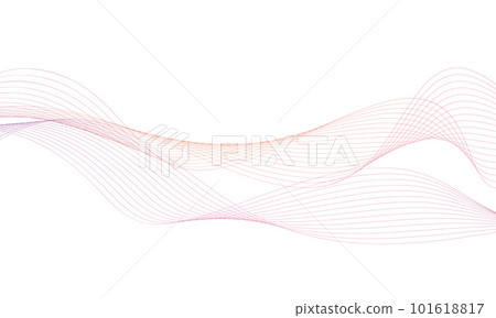 Abstract colorfull wave element for design. Digital frequency track equalizer. Stylized line art background.Vector illustration.Wave with lines created using blend tool.Curved wavy line, smooth stripe Abstract colorfull wave element for design. Digital frequency track equalizer. Stylized line art background.Vector illustration.Wave with lines created using blend tool.Curved wavy line, smooth stripe 101618817