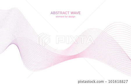 Abstract colorfull wave element for design. Digital frequency track equalizer. Stylized line art background.Vector illustration.Wave with lines created using blend tool.Curved wavy line, smooth stripe Abstract colorfull wave element for design. Digital frequency track equalizer. Stylized line art background.Vector illustration.Wave with lines created using blend tool.Curved wavy line, smooth stripe 101618827