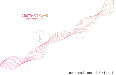 Abstract colorfull wave element for design. Digital frequency track equalizer. Stylized line art background.Vector illustration.Wave with lines created using blend tool.Curved wavy line, smooth stripe Abstract colorfull wave element for design. Digital frequency track equalizer. Stylized line art background.Vector illustration.Wave with lines created using blend tool.Curved wavy line, smooth stripe 101618841