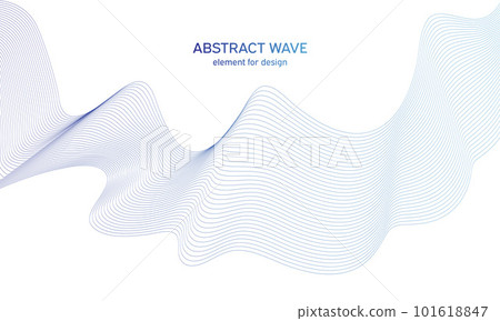 Abstract colorfull wave element for design. Digital frequency track equalizer. Stylized line art background.Vector illustration.Wave with lines created using blend tool.Curved wavy line, smooth stripe Abstract colorfull wave element for design. Digital frequency track equalizer. Stylized line art background.Vector illustration.Wave with lines created using blend tool.Curved wavy line, smooth stripe 101618847