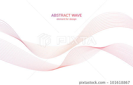 Abstract colorfull wave element for design. Digital frequency track equalizer. Stylized line art background.Vector illustration.Wave with lines created using blend tool.Curved wavy line, smooth stripe Abstract colorfull wave element for design. Digital frequency track equalizer. Stylized line art background.Vector illustration.Wave with lines created using blend tool.Curved wavy line, smooth stripe 101618867