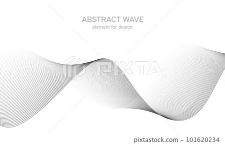 Abstract wave element for design. Digital frequency track equalizer. Stylized line art background. Vector illustration. Wave with lines created using blend tool. Curved wavy line, smooth stripe. Abstract wave element for design. Digital frequency track equalizer. Stylized line art background. Vector illustration. Wave with lines created using blend tool. Curved wavy line, smooth stripe. 101620234