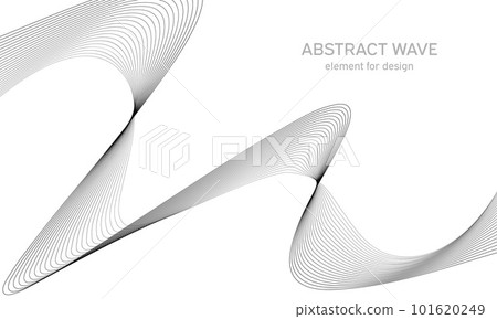Abstract wave element for design. Digital frequency track equalizer. Stylized line art background. Vector illustration. Wave with lines created using blend tool. Curved wavy line, smooth stripe. Abstract wave element for design. Digital frequency track equalizer. Stylized line art background. Vector illustration. Wave with lines created using blend tool. Curved wavy line, smooth stripe. 101620249