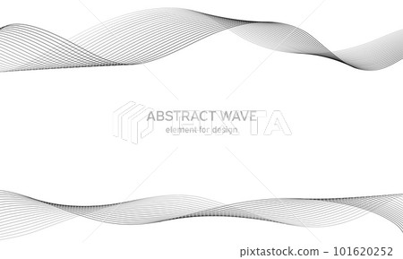 Abstract wave element for design. Digital frequency track equalizer. Stylized line art background. Vector illustration. Wave with lines created using blend tool. Curved wavy line, smooth stripe. Abstract wave element for design. Digital frequency track equalizer. Stylized line art background. Vector illustration. Wave with lines created using blend tool. Curved wavy line, smooth stripe. 101620252
