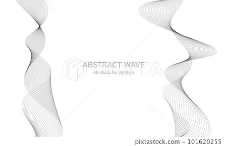 Abstract wave element for design. Digital frequency track equalizer. Stylized line art background. Vector illustration. Wave with lines created using blend tool. Curved wavy line, smooth stripe. Abstract wave element for design. Digital frequency track equalizer. Stylized line art background. Vector illustration. Wave with lines created using blend tool. Curved wavy line, smooth stripe. 101620255