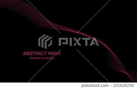 Abstract wave element for design. Digital frequency track equalizer. Stylized line art background. Colorful shiny wave with lines created using blend tool. Curved wavy line, smooth stripe. Vector. Abstract wave element for design. Digital frequency track equalizer. Stylized line art background. Colorful shiny wave with lines created using blend tool. Curved wavy line, smooth stripe. Vector. 101620256