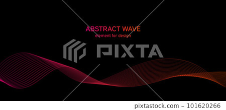 Abstract wave element for design. Digital frequency track equalizer. Stylized line art background. Colorful shiny wave with lines created using blend tool. Curved wavy line, smooth stripe. Vector. Abstract wave element for design. Digital frequency track equalizer. Stylized line art background. Colorful shiny wave with lines created using blend tool. Curved wavy line, smooth stripe. Vector. 101620266