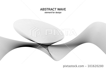 Abstract wave element for design. Digital frequency track equalizer. Stylized line art background. Vector illustration. Wave with lines created using blend tool. Curved wavy line, smooth stripe. Abstract wave element for design. Digital frequency track equalizer. Stylized line art background. Vector illustration. Wave with lines created using blend tool. Curved wavy line, smooth stripe. 101620280