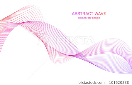 Abstract colorfull wave element for design. Digital frequency track equalizer. Stylized line art background.Vector illustration.Wave with lines created using blend tool.Curved wavy line, smooth stripe Abstract colorfull wave element for design. Digital frequency track equalizer. Stylized line art background.Vector illustration.Wave with lines created using blend tool.Curved wavy line, smooth stripe 101620288