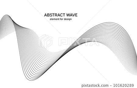Abstract wave element for design. Digital frequency track equalizer. Stylized line art background. Vector illustration. Wave with lines created using blend tool. Curved wavy line, smooth stripe. Abstract wave element for design. Digital frequency track equalizer. Stylized line art background. Vector illustration. Wave with lines created using blend tool. Curved wavy line, smooth stripe. 101620289