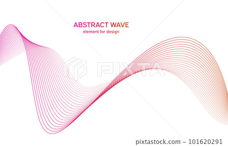Abstract colorfull wave element for design. Digital frequency track equalizer. Stylized line art background.Vector illustration.Wave with lines created using blend tool.Curved wavy line, smooth stripe Abstract colorfull wave element for design. Digital frequency track equalizer. Stylized line art background.Vector illustration.Wave with lines created using blend tool.Curved wavy line, smooth stripe 101620291