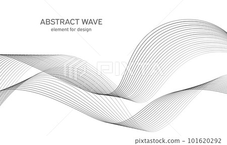 Abstract wave element for design. Digital frequency track equalizer. Stylized line art background. Vector illustration. Wave with lines created using blend tool. Curved wavy line, smooth stripe. Abstract wave element for design. Digital frequency track equalizer. Stylized line art background. Vector illustration. Wave with lines created using blend tool. Curved wavy line, smooth stripe. 101620292