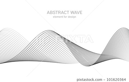 Abstract wave element for design. Digital frequency track equalizer. Stylized line art background. Vector illustration. Wave with lines created using blend tool. Curved wavy line, smooth stripe. Abstract wave element for design. Digital frequency track equalizer. Stylized line art background. Vector illustration. Wave with lines created using blend tool. Curved wavy line, smooth stripe. 101620364