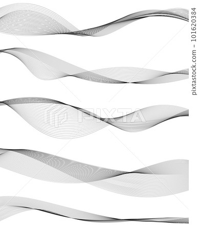 Abstract wave element for design. Digital frequency track equalizer. Stylized line art background. Vector illustration. Wave with lines created using blend tool. Curved wavy line, smooth stripe. Abstract wave element for design. Digital frequency track equalizer. Stylized line art background. Vector illustration. Wave with lines created using blend tool. Curved wavy line, smooth stripe. 101620384