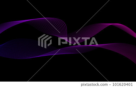 Abstract wave element for design. Digital frequency track equalizer. Stylized line art background. Colorful shiny wave with lines created using blend tool. Curved wavy line, smooth stripe. Vector. Abstract wave element for design. Digital frequency track equalizer. Stylized line art background. Colorful shiny wave with lines created using blend tool. Curved wavy line, smooth stripe. Vector. 101620401