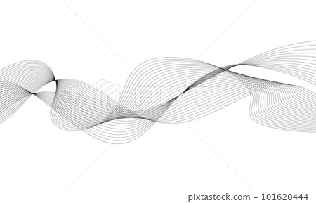 Abstract wave element for design. Digital frequency track equalizer. Stylized line art background. Vector illustration. Wave with lines created using blend tool. Curved wavy line, smooth stripe. Abstract wave element for design. Digital frequency track equalizer. Stylized line art background. Vector illustration. Wave with lines created using blend tool. Curved wavy line, smooth stripe. 101620444