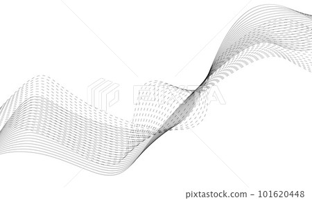 Abstract wave element for design. Digital frequency track equalizer. Stylized line art background. Vector illustration. Wave with lines created using blend tool. Curved wavy line, smooth stripe. Abstract wave element for design. Digital frequency track equalizer. Stylized line art background. Vector illustration. Wave with lines created using blend tool. Curved wavy line, smooth stripe. 101620448