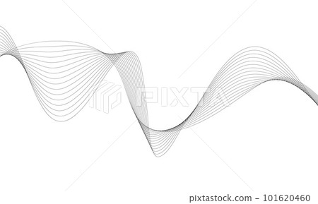 Abstract wave element for design. Digital frequency track equalizer. Stylized line art background. Vector illustration. Wave with lines created using blend tool. Curved wavy line, smooth stripe. Abstract wave element for design. Digital frequency track equalizer. Stylized line art background. Vector illustration. Wave with lines created using blend tool. Curved wavy line, smooth stripe. 101620460