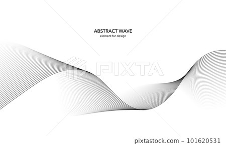 Abstract wave element for design. Digital frequency track equalizer. Stylized line art background. Vector illustration. Wave with lines created using blend tool. Curved wavy line, smooth stripe. Abstract wave element for design. Digital frequency track equalizer. Stylized line art background. Vector illustration. Wave with lines created using blend tool. Curved wavy line, smooth stripe. 101620531