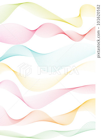 Abstract set colorful wave element for design. Digital frequency track equalizer. Stylized line art background. Vector illustration. Wave with lines created using blend tool. Curved wavy line. Abstract set colorful wave element for design. Digital frequency track equalizer. Stylized line art background. Vector illustration. Wave with lines created using blend tool. Curved wavy line. 101620582
