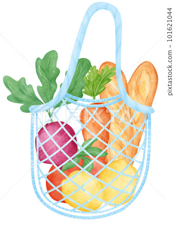 Empty Earth Eco-Friendly reusable shopping tote Bag watercolor 101621044
