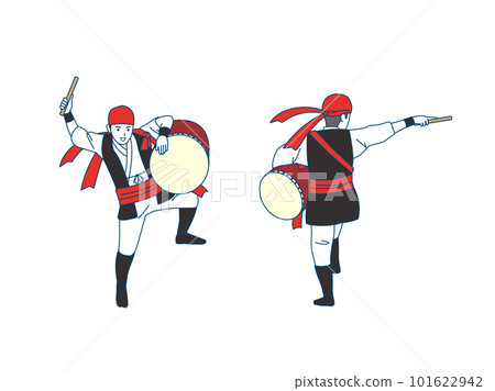 Illustration of a man dancing Acer 101622942