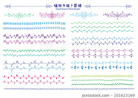 simple flower line set 101623169