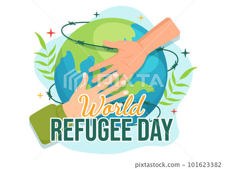 World Refugee Day on 20 June Vector Illustration with Immigration Family and Their Kids Walking Seek Home in Flat Hand Drawn Wire Fence Templates World Refugee Day on 20 June Vector Illustration with Immigration Family and Their Kids Walking Seek Home in Flat Hand Drawn Wire Fence Templates 101623382