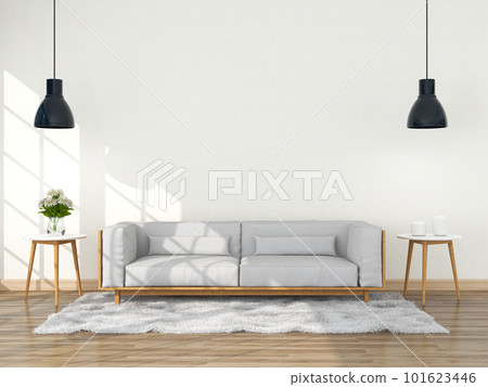 Living room interior in modern style, 3d render with sofa and decorations. Living room interior in modern style, 3d render with sofa and decorations. 101623446