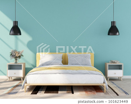 interior modern bedroom, Minimalism. 3d render interior modern bedroom, Minimalism. 3d render 101623449