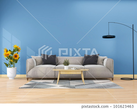 Living room interior in modern style, 3d render with sofa and decorations. Living room interior in modern style, 3d render with sofa and decorations. 101623463