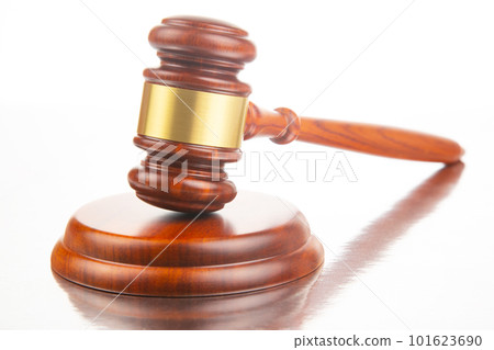 wooden hammer for auctions, bidding and judicial law. symbol of justice and verdict wooden hammer for auctions, bidding and judicial law. symbol of justice and verdict 101623690