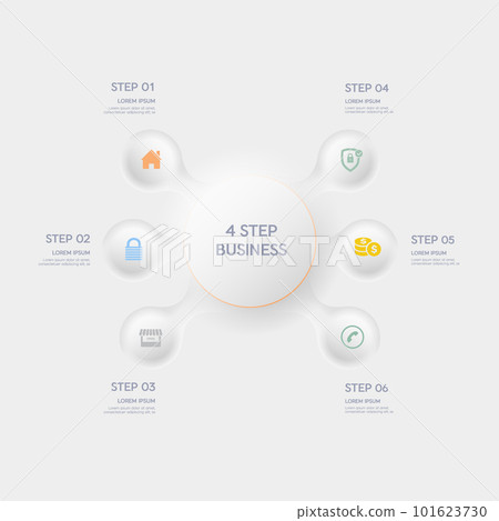 Infographic design template with place for your data with icon, steps, timelines or processe 101623730